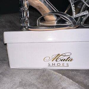 Silver dress shoes ( size 11 )